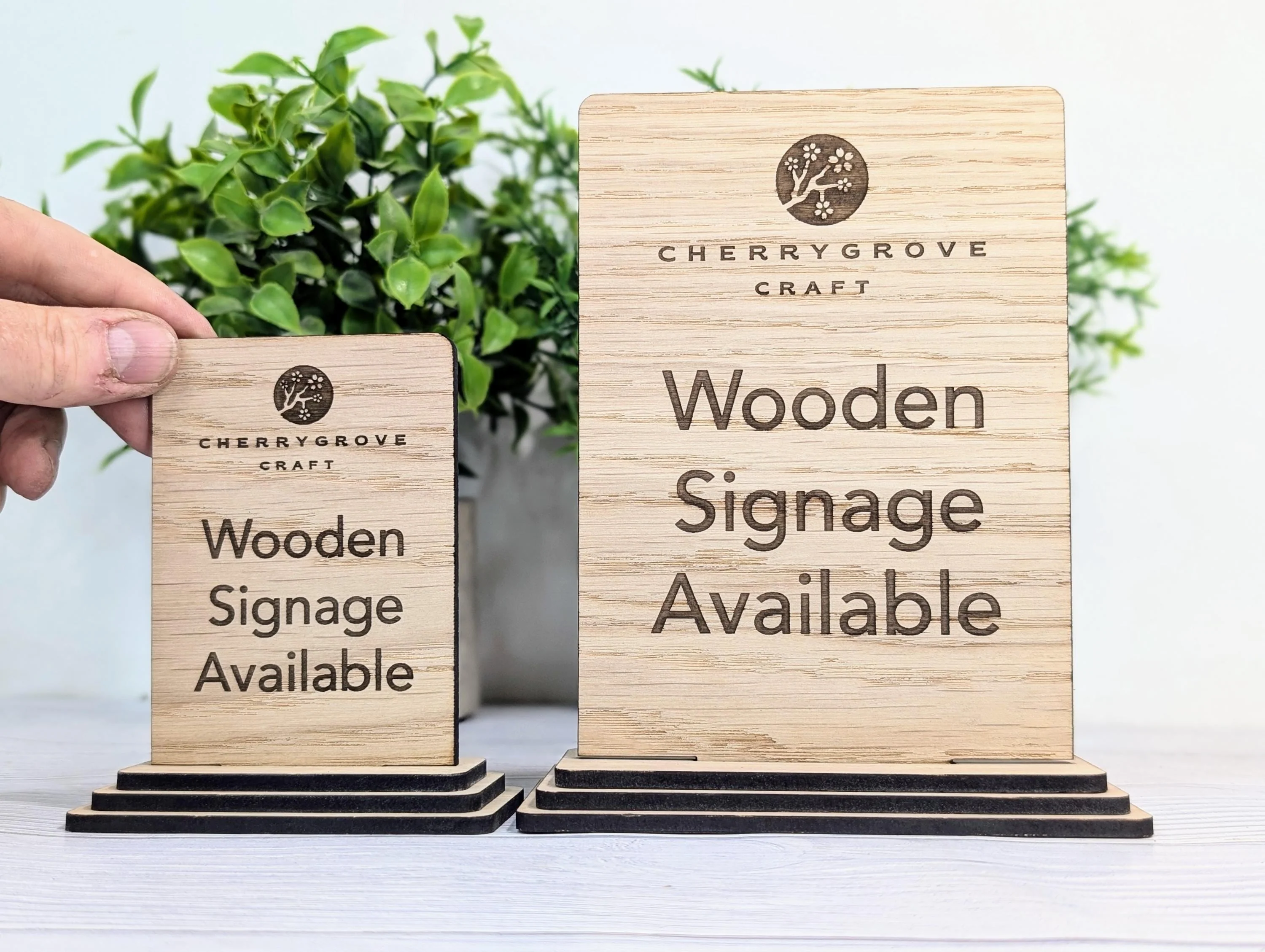 Precision Crafted Sustainable Wood Signage